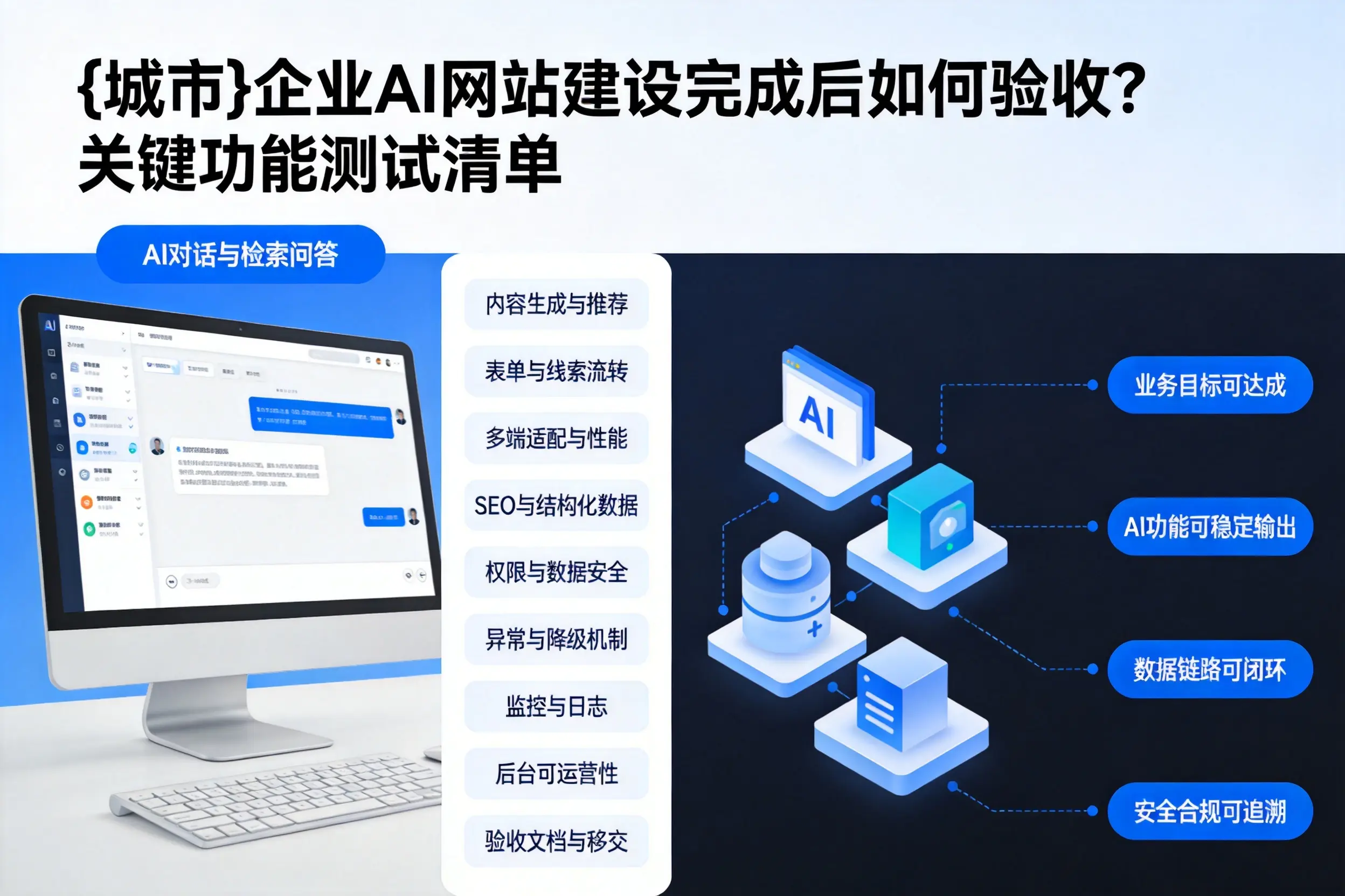 鄂尔多斯企业AI网站建设完成后如何验收？关键功能测试清单