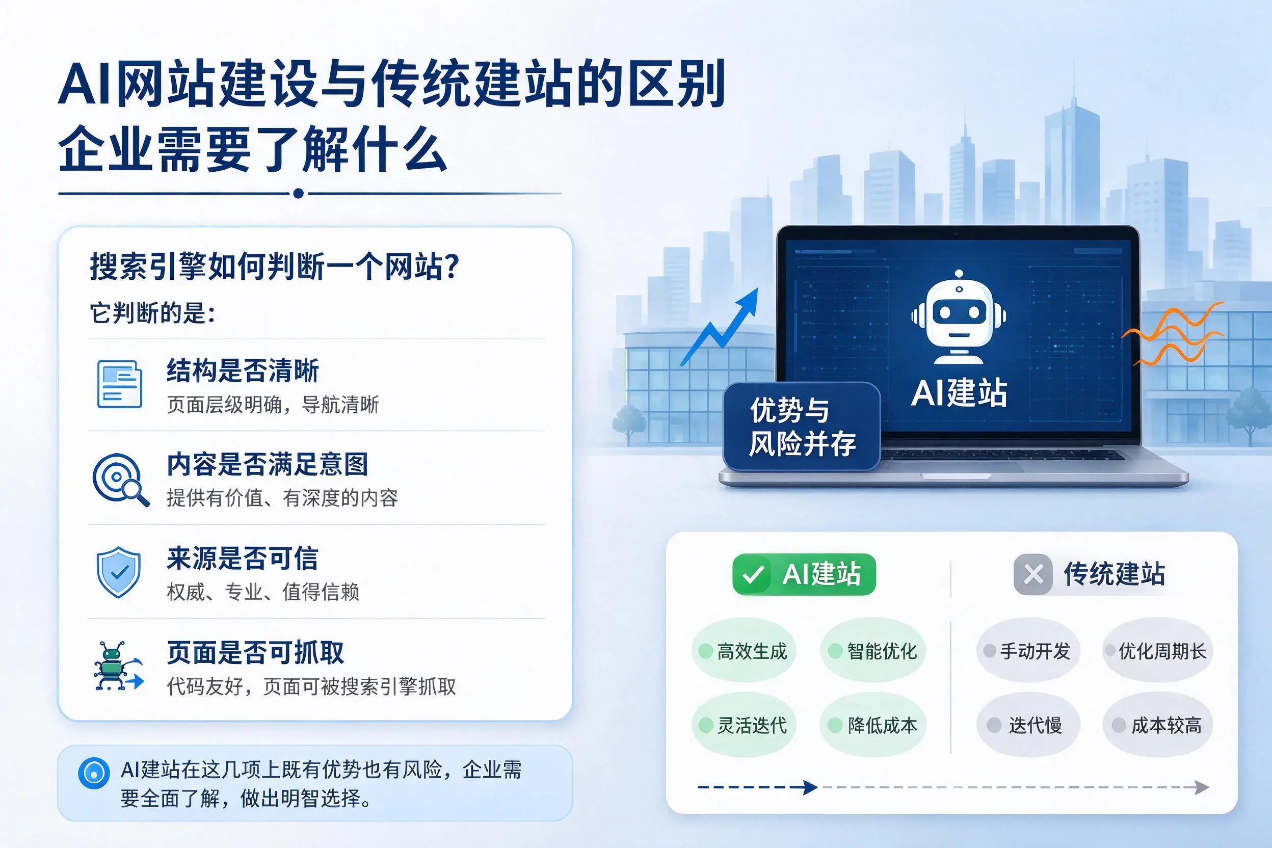 AI网站建设与传统建站的区别，鄂尔多斯企业需要了解什么