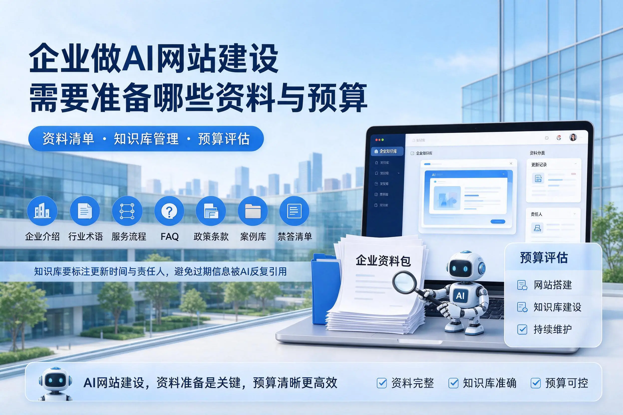 鄂尔多斯企业做AI网站建设需要准备哪些资料与预算